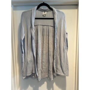 Light Gray Open Front Sweater